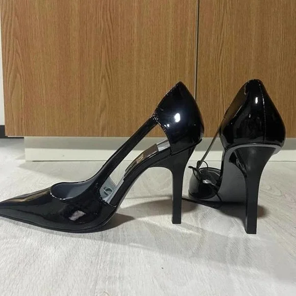 ZARA CUT OUT PATENT POINTED HIGH HEELS 9 - Picture 10 of 13